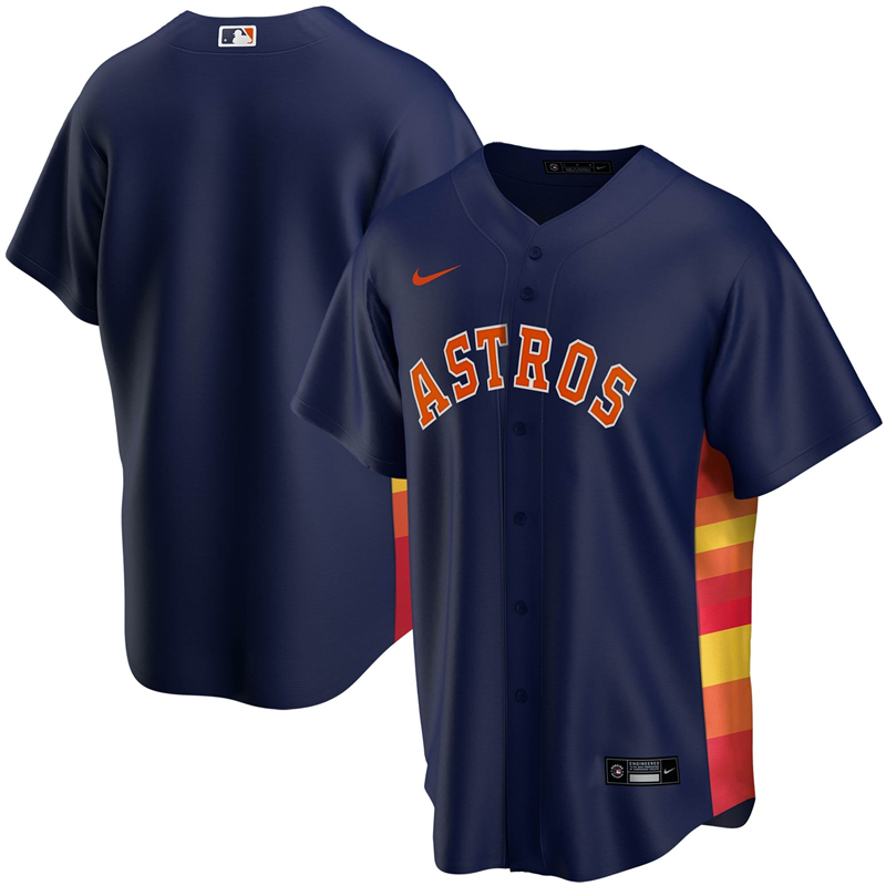 2020 MLB Men Houston Astros Nike Navy Alternate 2020 Replica Team Jersey 1->houston astros->MLB Jersey